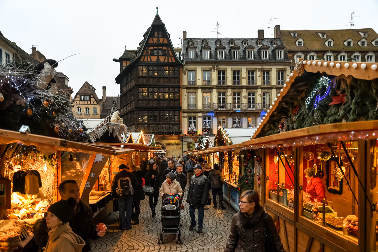 Christmas market festival in Strasbourg
