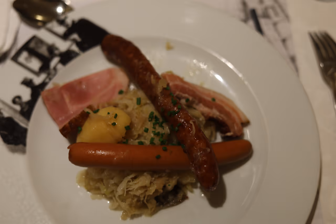 Dressed sauerkraut food in Strasbourg