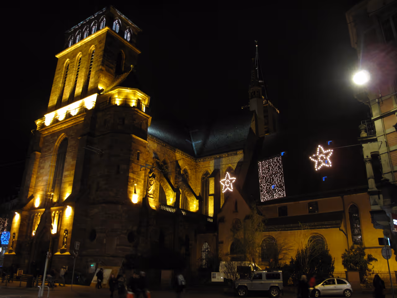 Old st peter's church at night, Strasbourg