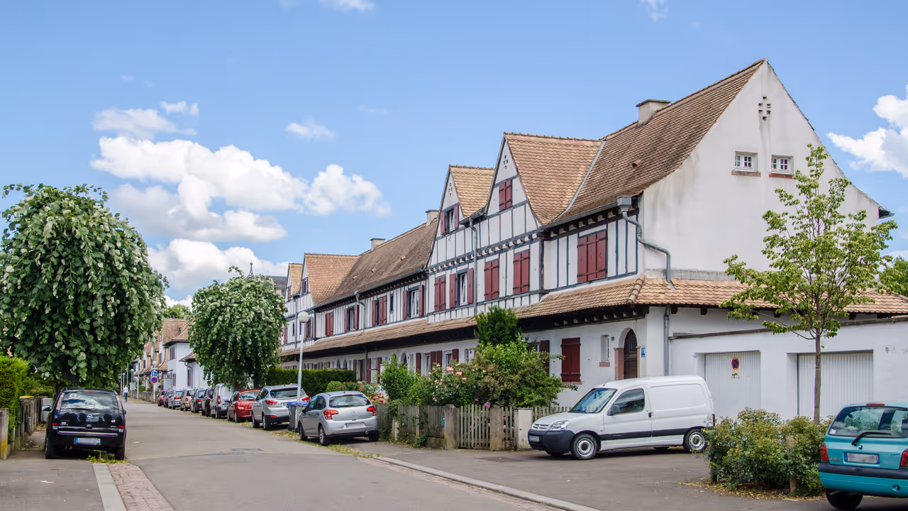 Stockfeld garden city in Strasbourg