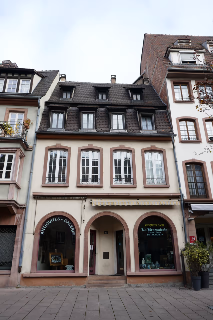 Flea market on rue de vieil-hôpital market in Strasbourg