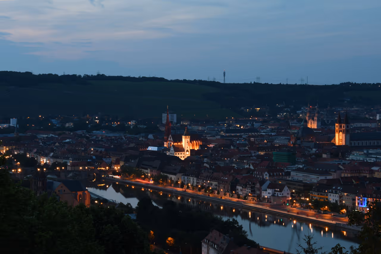 View from the Little chapel in Würzburg