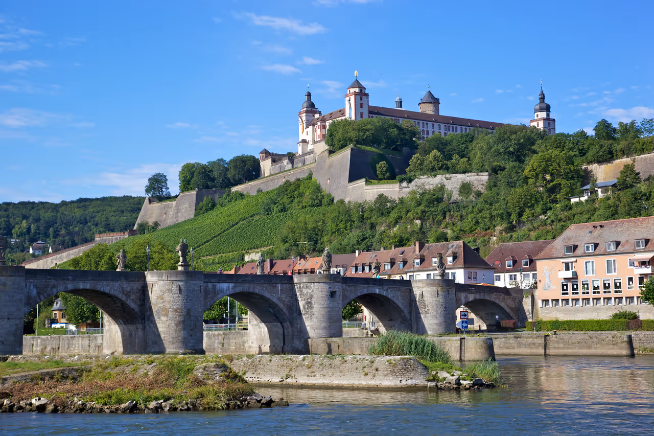 View of Marienberg fortress in Würzburg