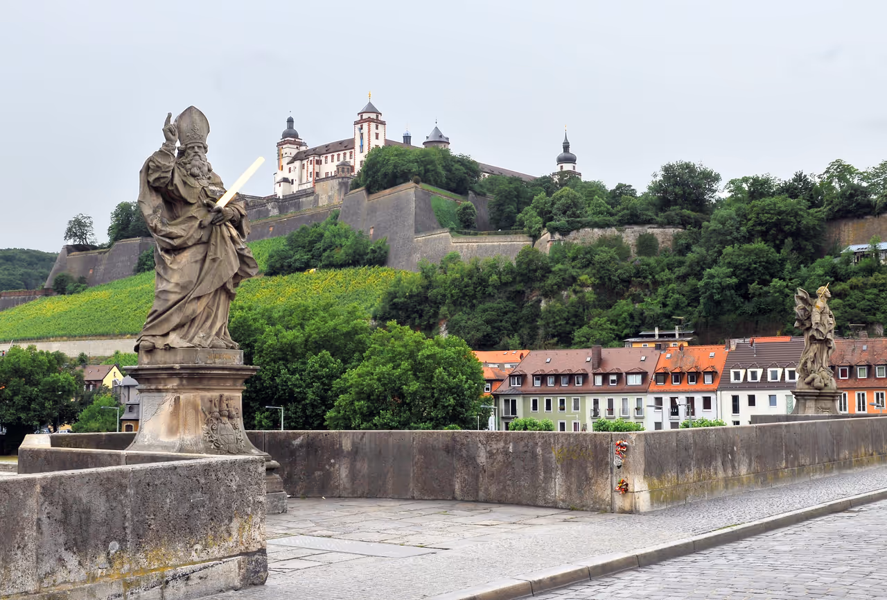 Old main bridge in Würzburg