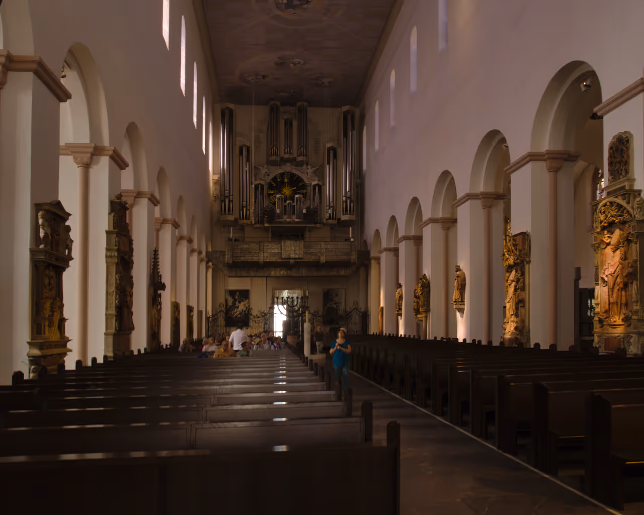 Inside St. kilian's cathedral in Würzburg