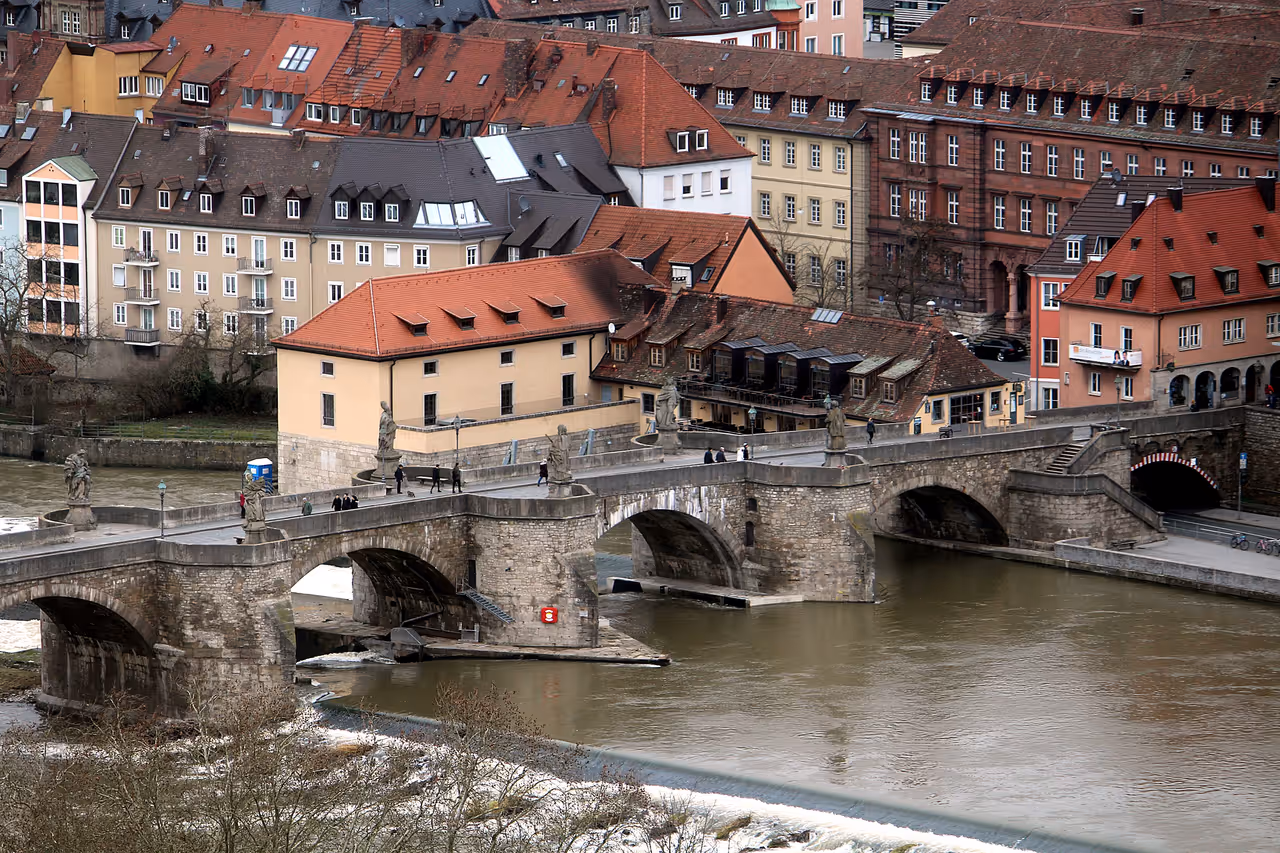 Würzburg, view from fortress Marienberg