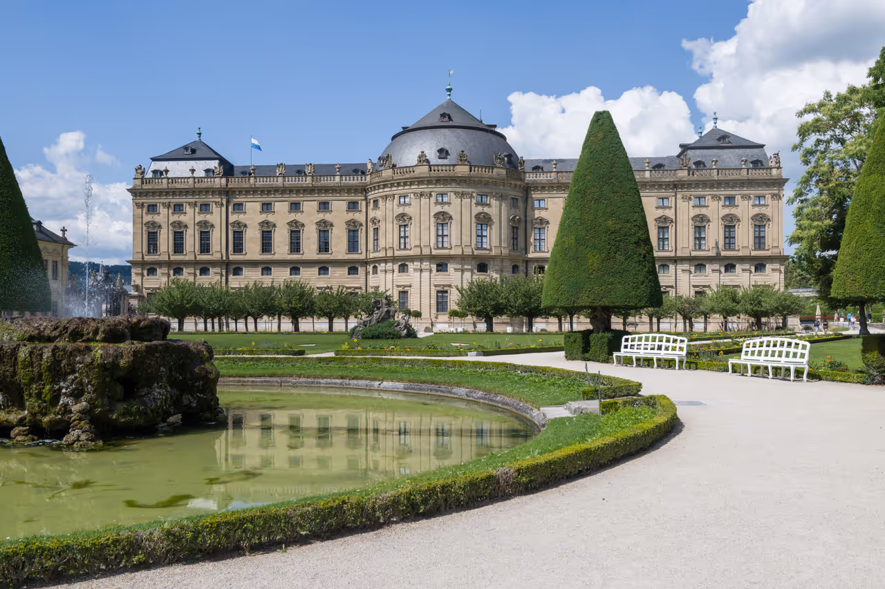 A view of the south facade of Residenz Würzburg