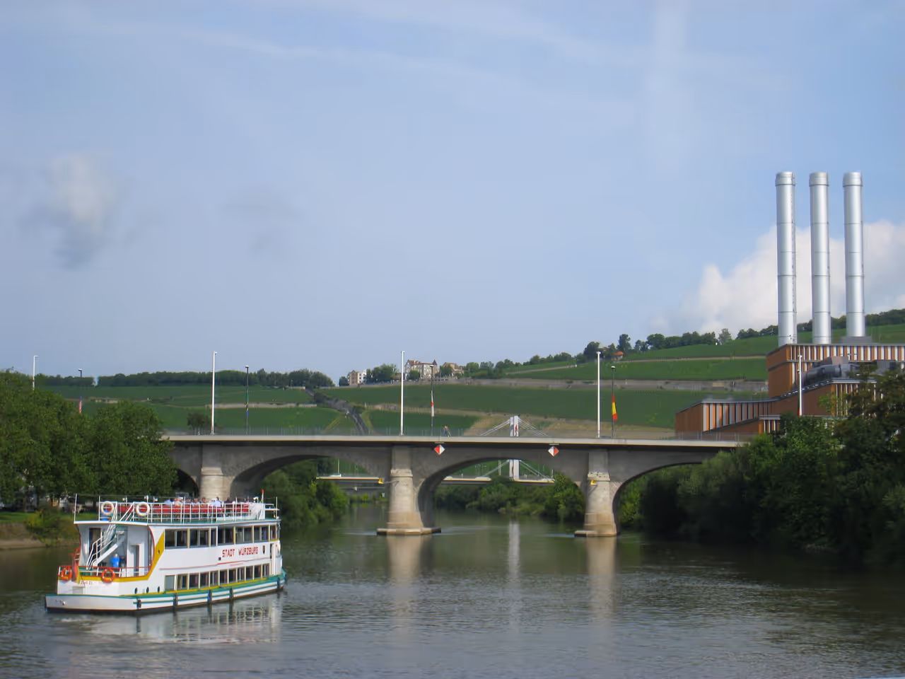 Main river cycle route cycling in Würzburg
