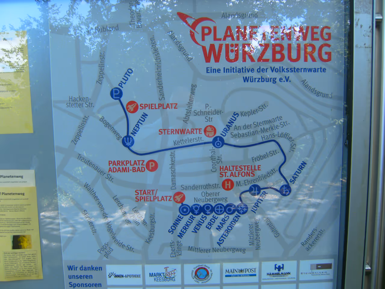 Planet walk in Würzburg