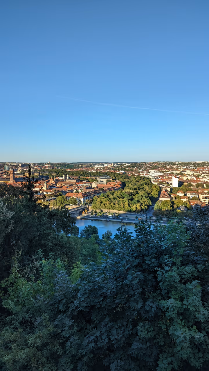 View from the Ringpark in Würzburg