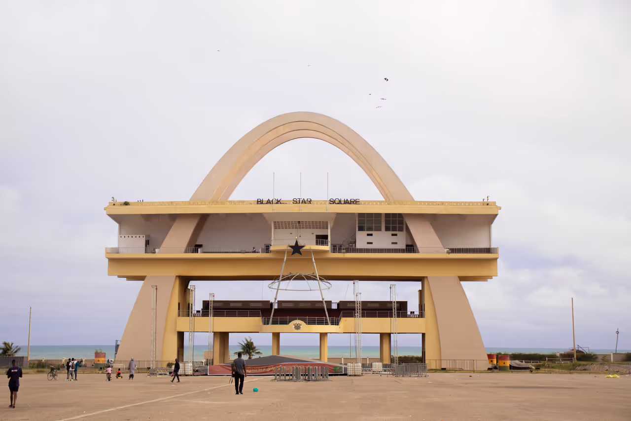 Monumental black star square in Accra