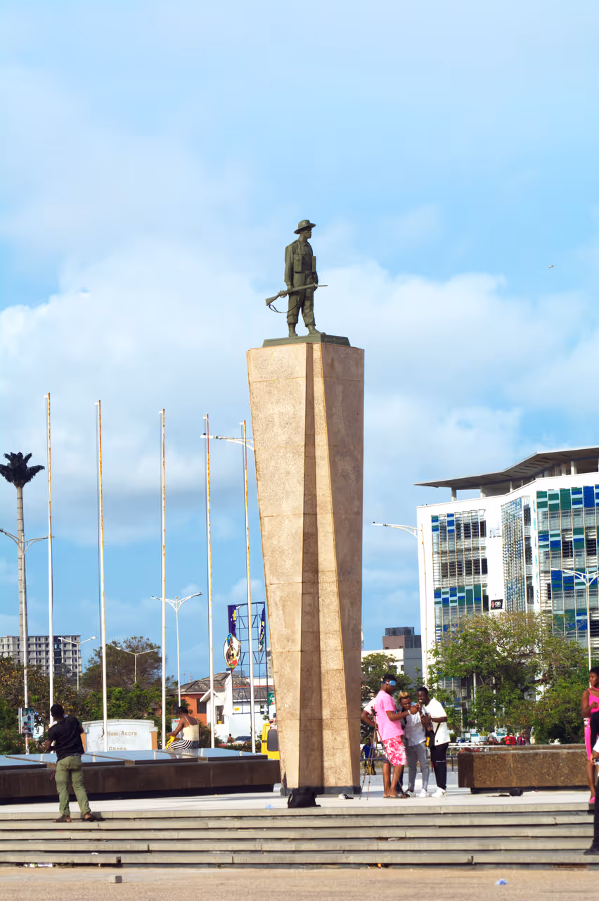 Monumental black star square in Accra