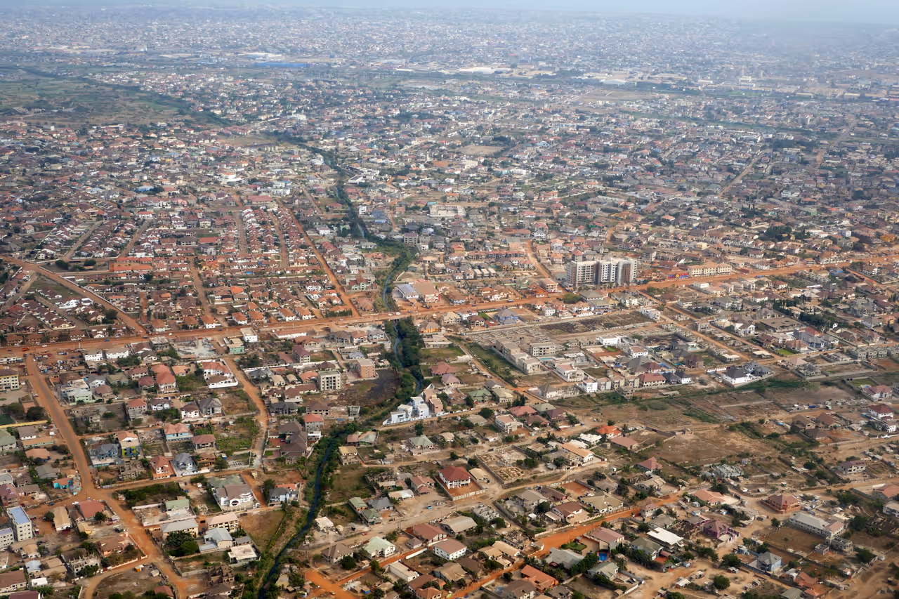 Aerial photograph of accra