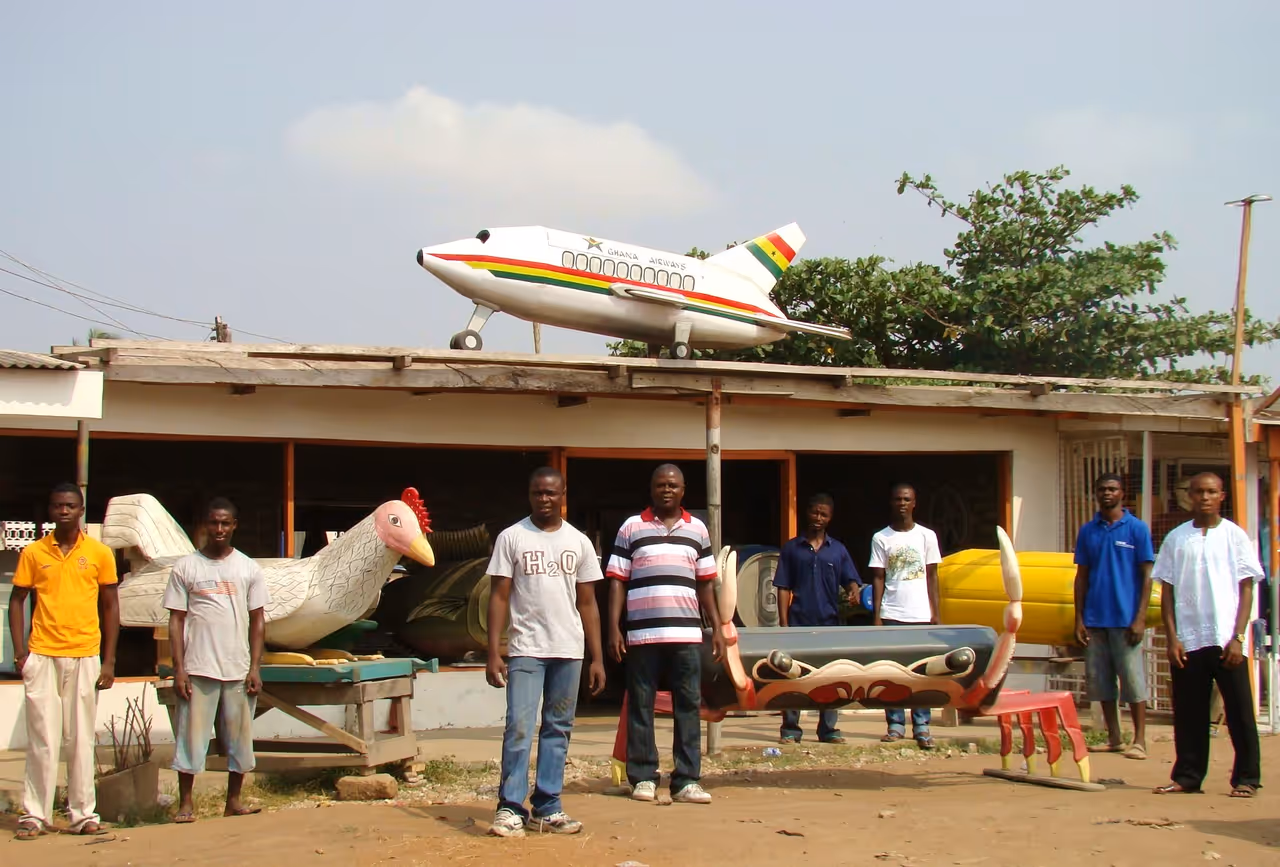 Kane kwei carpentry workshop in Accra