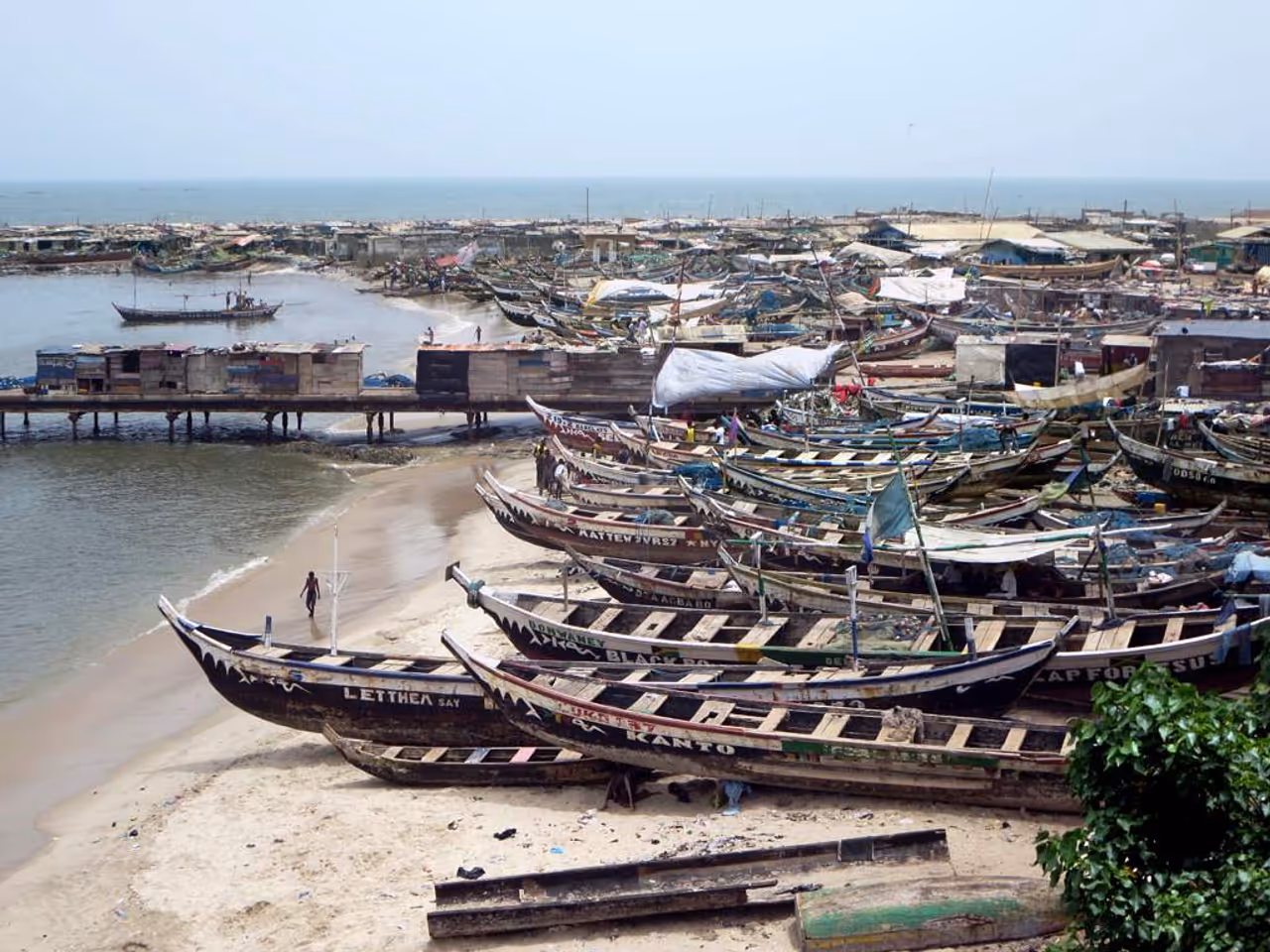 Jamestown fishing harbour in Accra