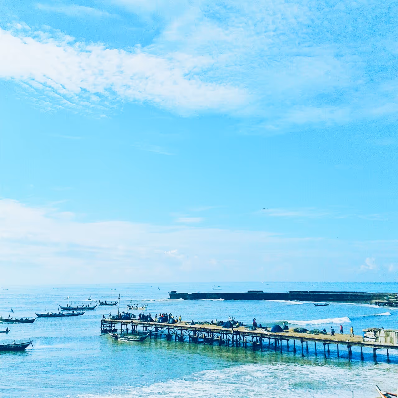 Jamestown fishing harbour in Accra