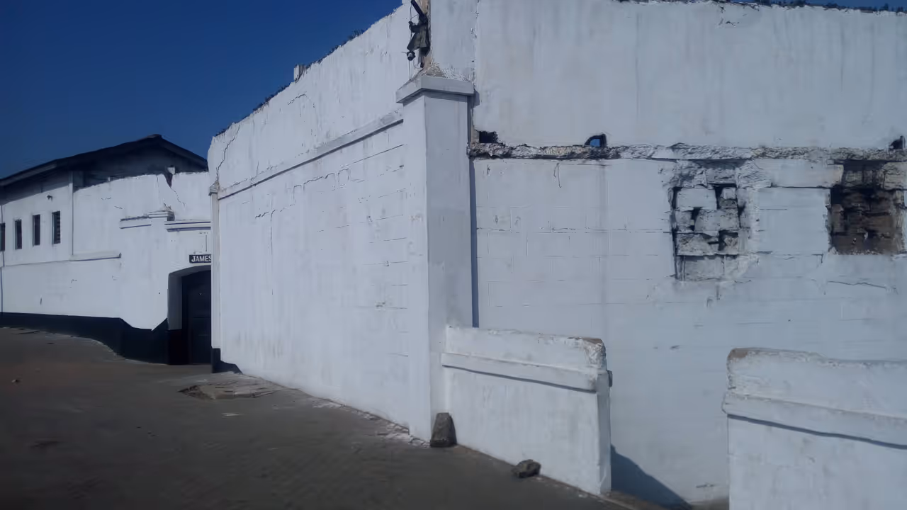 Historic fort james in Accra