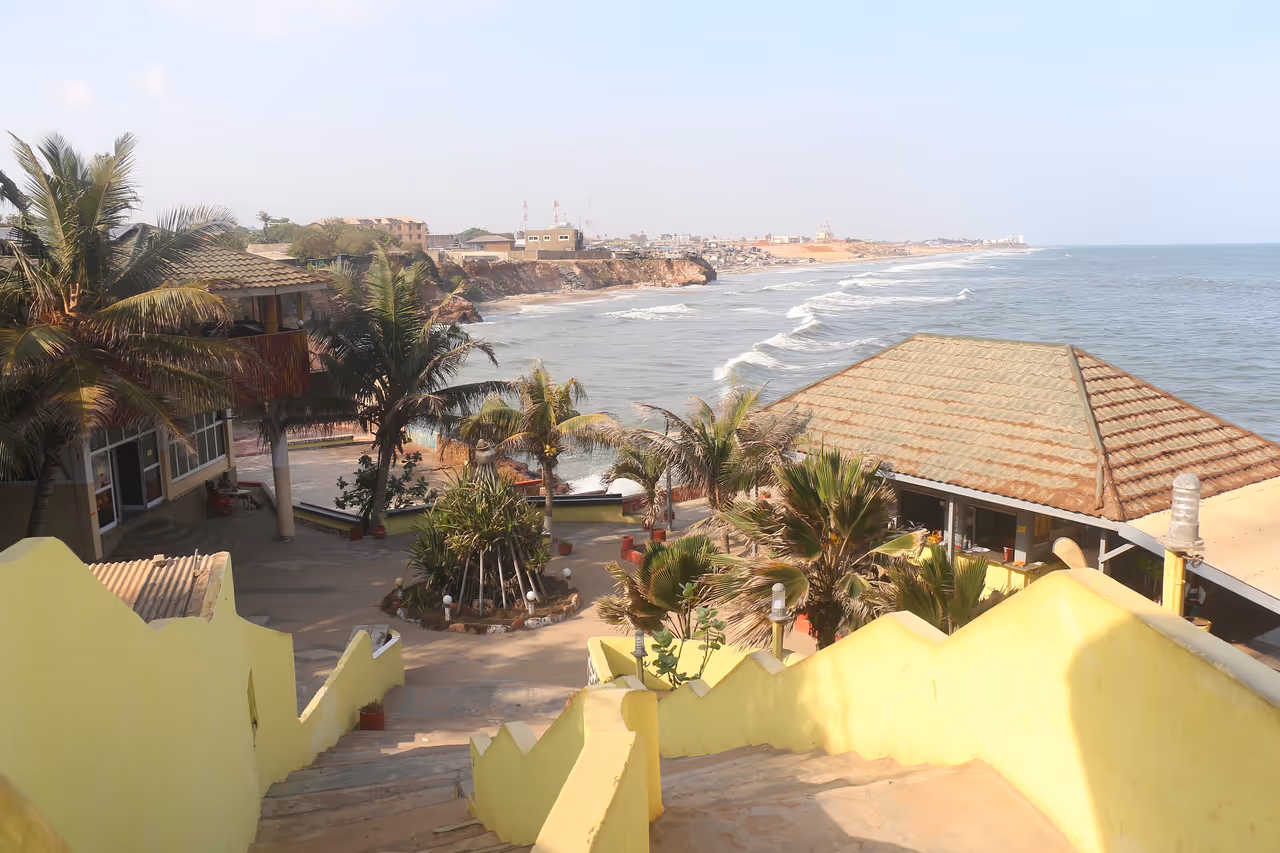 Osikan ocean rock viewpoint in Accra