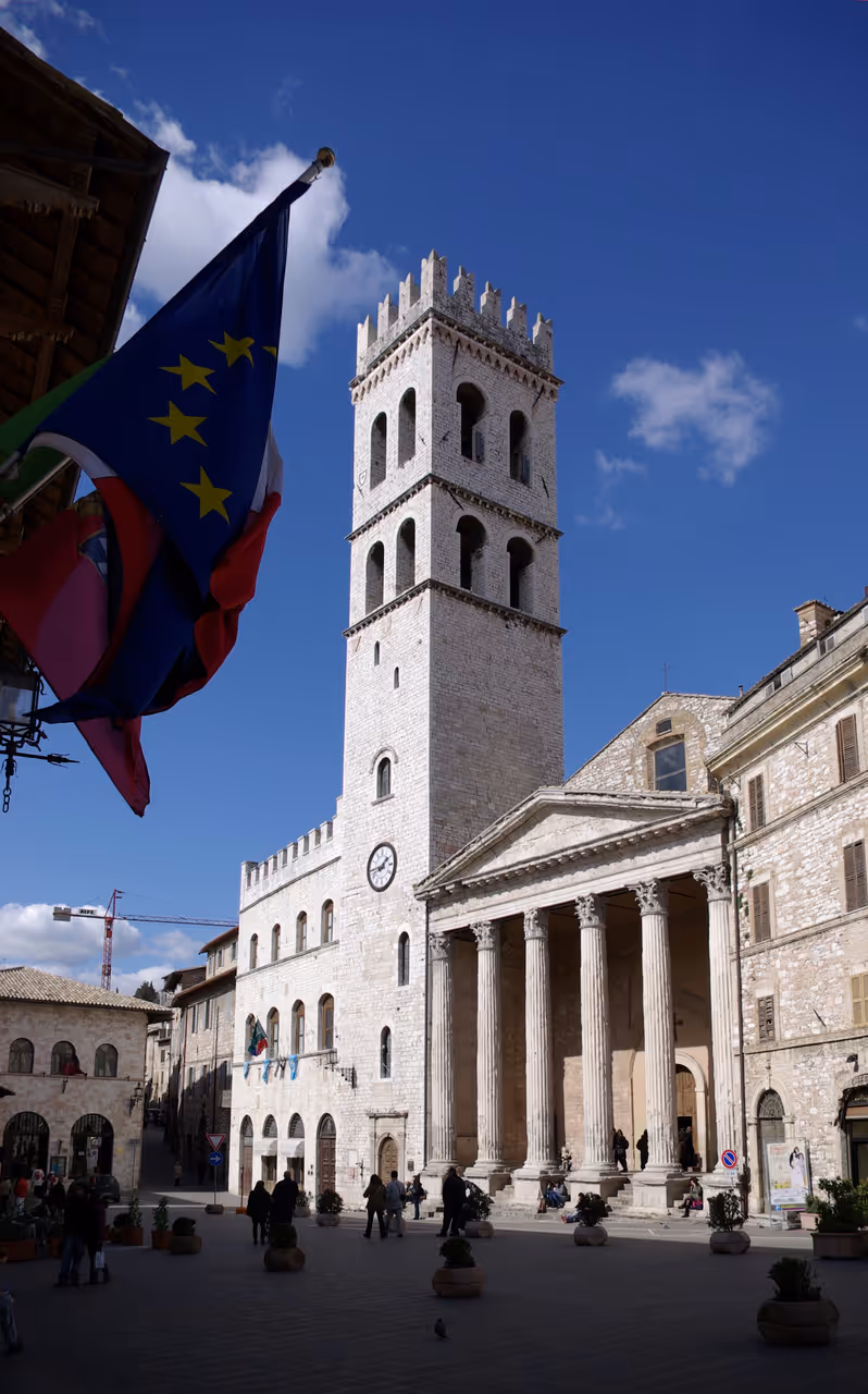 Town Square in Assisi, Church of S. Maria sopra Minerva