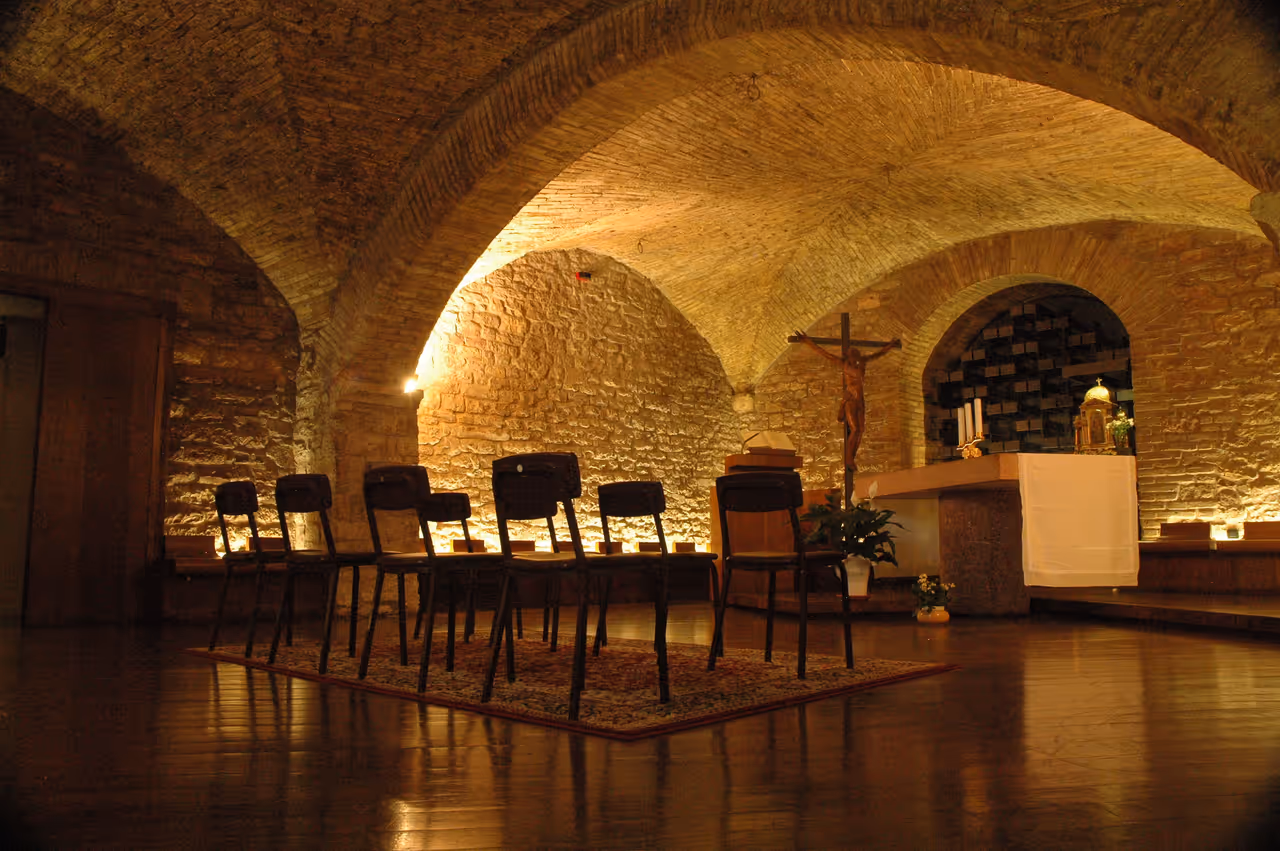 Inside of a church in Assisi