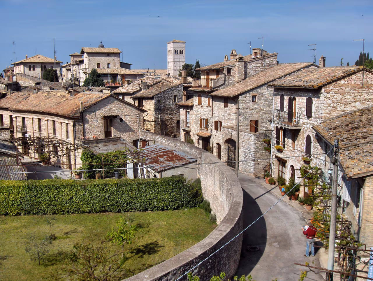 General view on Assisi during the day