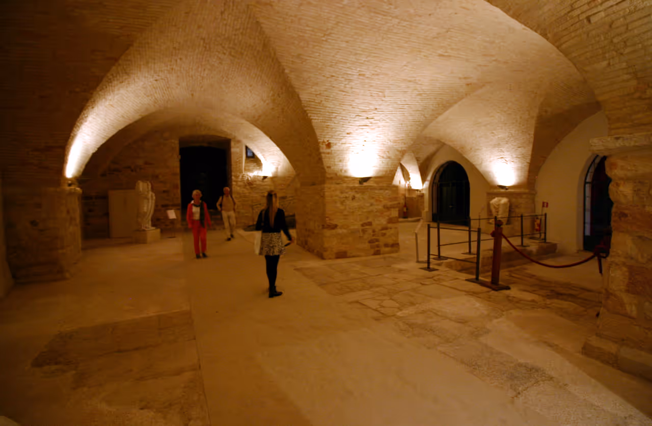 Roman forum and archeological collection in Assisi