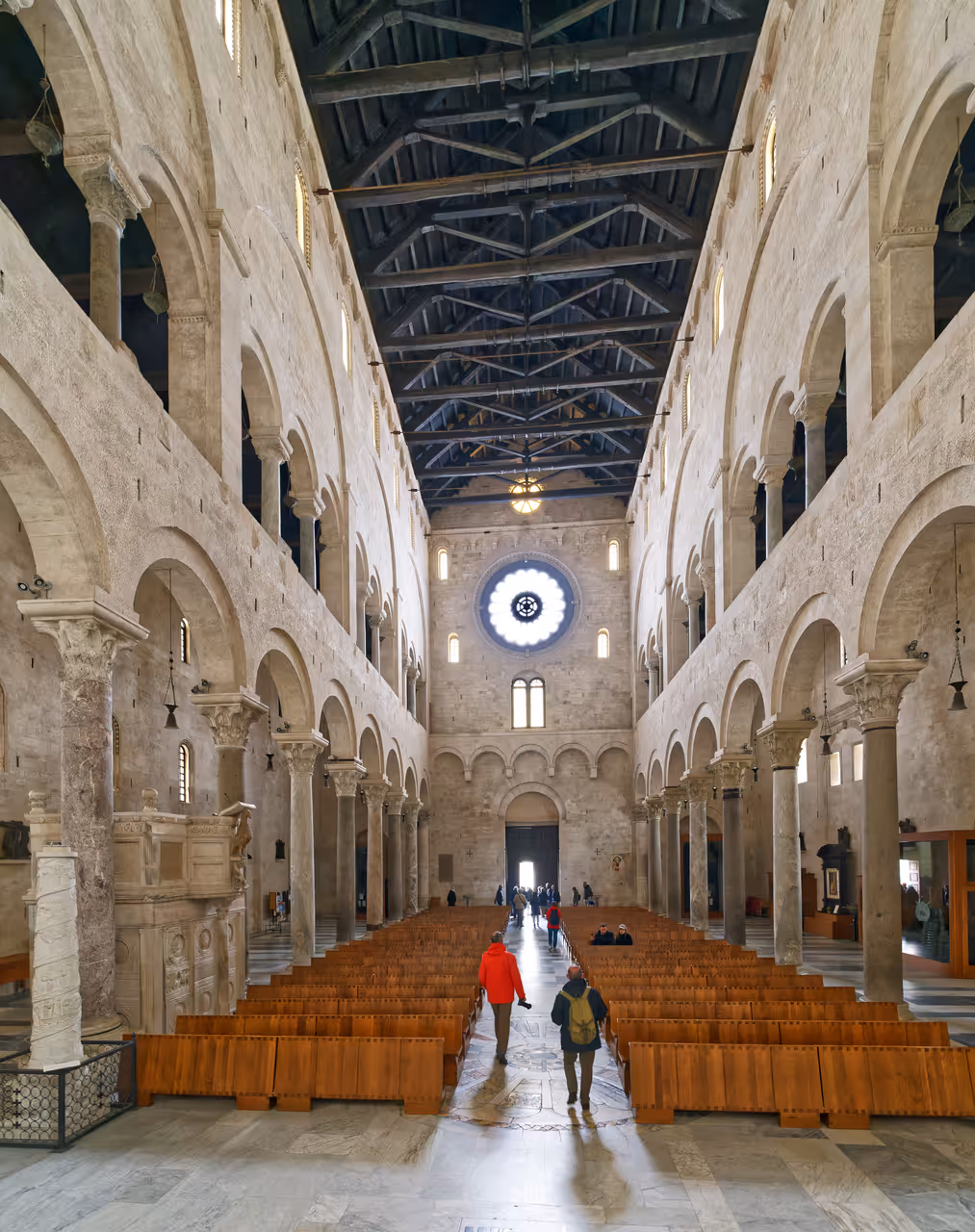 Inside the cathedral in Bari