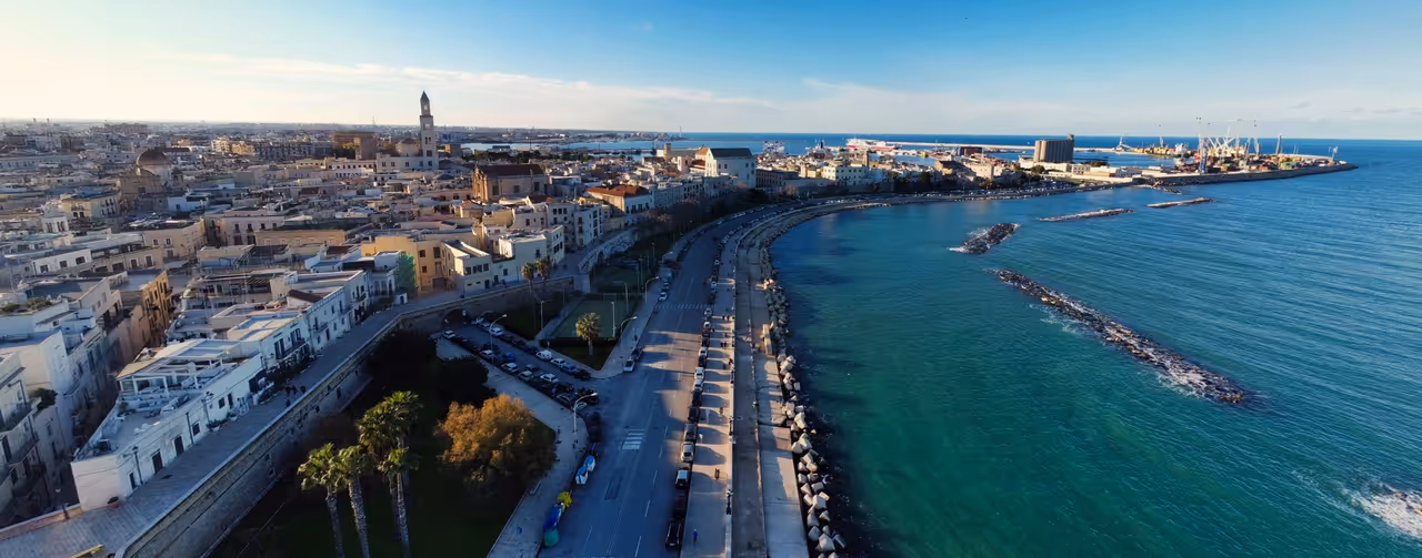 Bari, view of the city and sea
