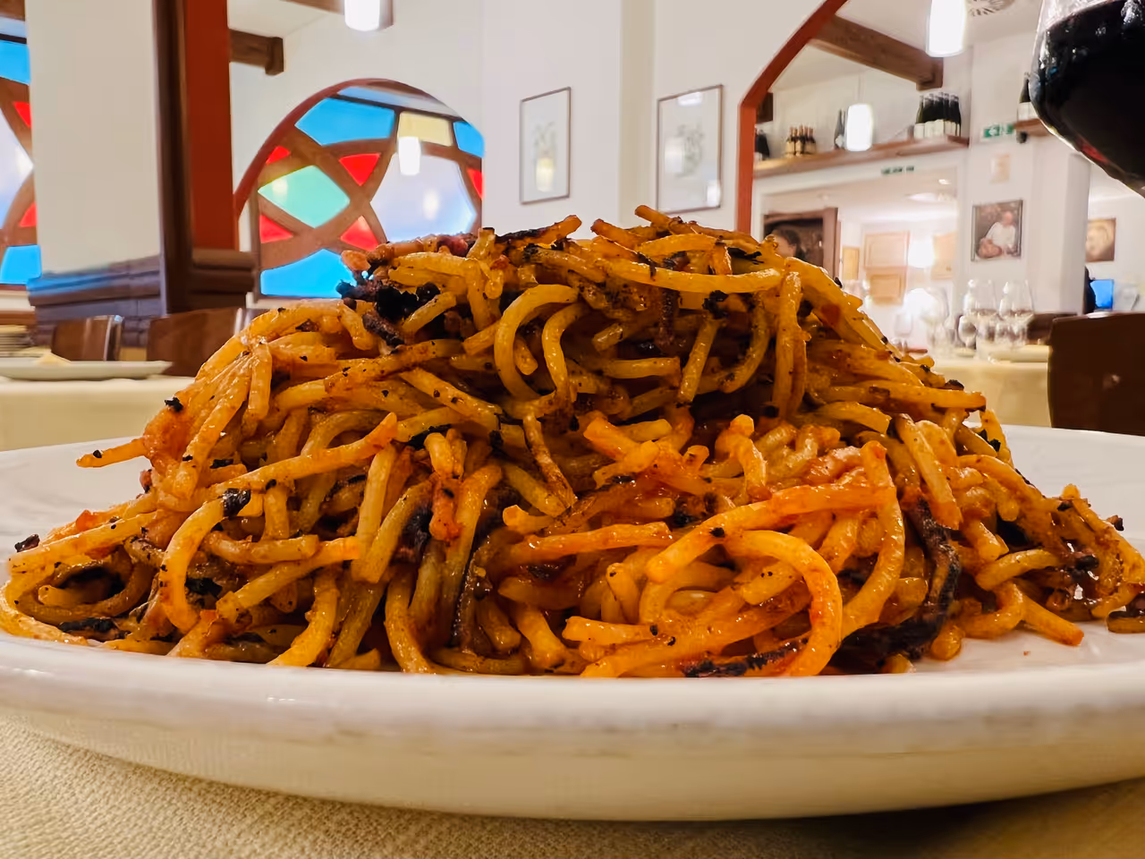 Assassin's spaghetti food in Bari