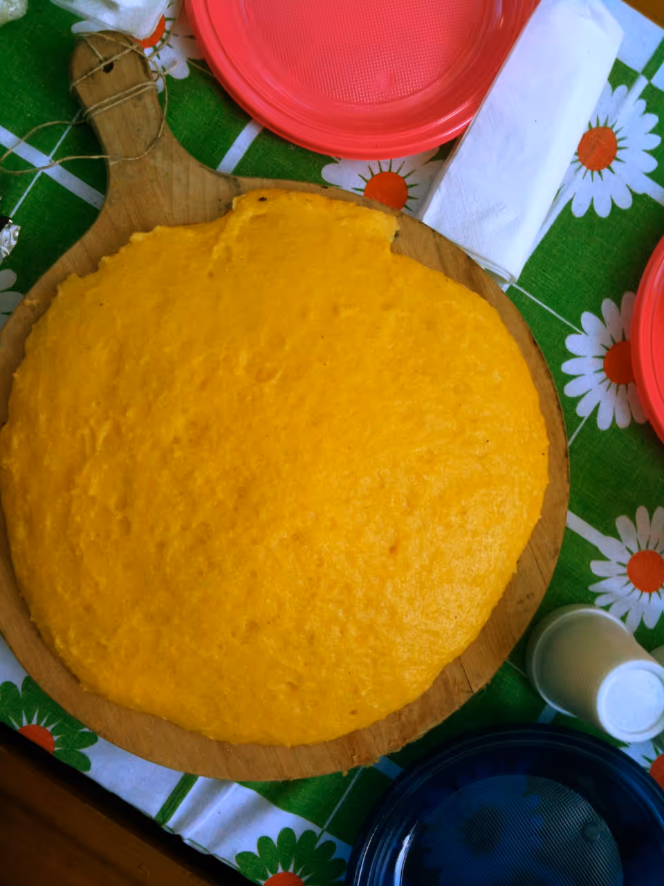 Fried polenta squares food in Bari