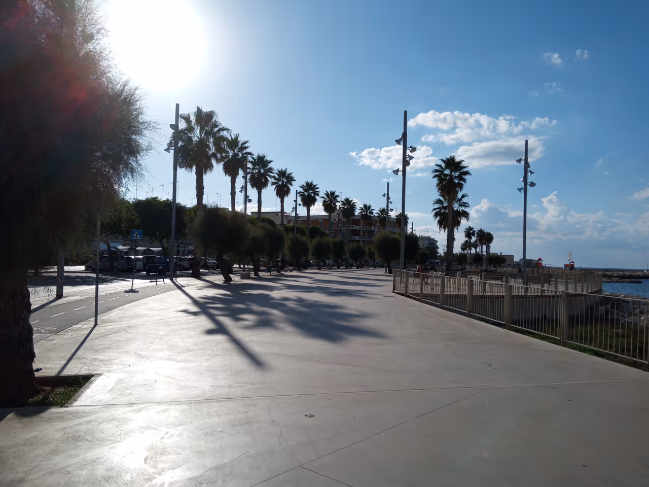 Monumental seafront promenade in Bari