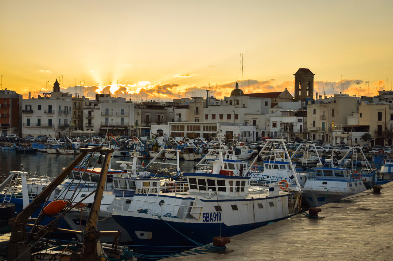 Monumental seafront promenade in Bari