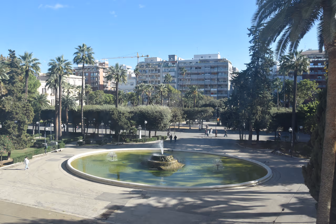 Umberto i square gardens in Bari