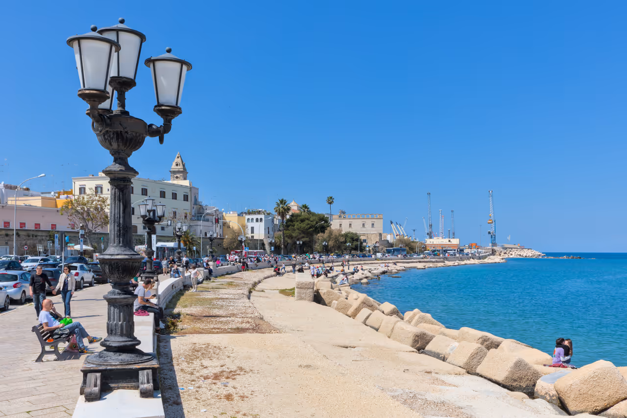 Emperor augustus promenade in Bari