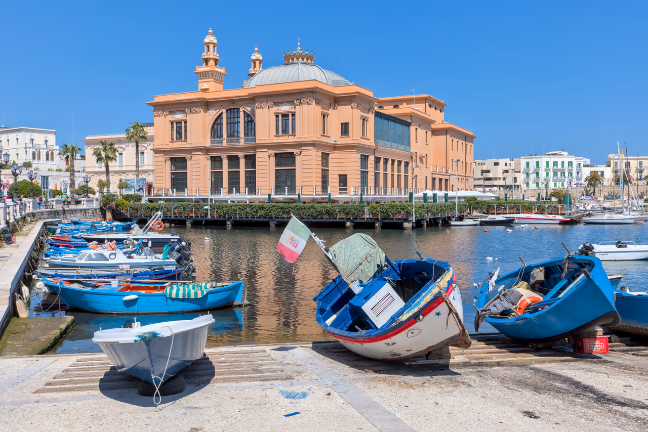 Traditional fishing boats in Bari