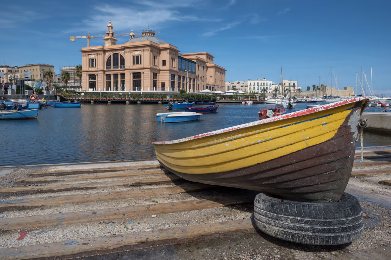 Traditional fishing boats in Bari