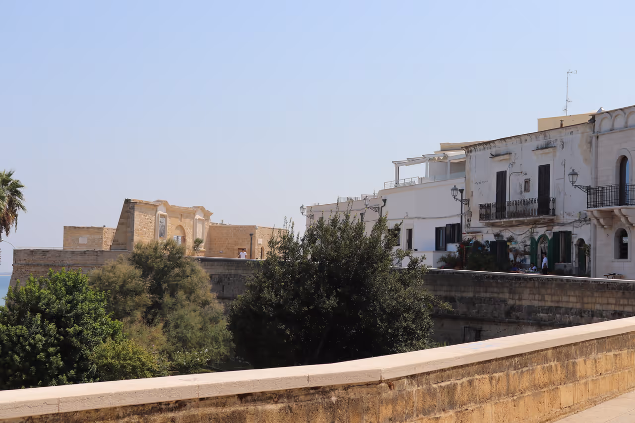 The ancient city walls in Bari