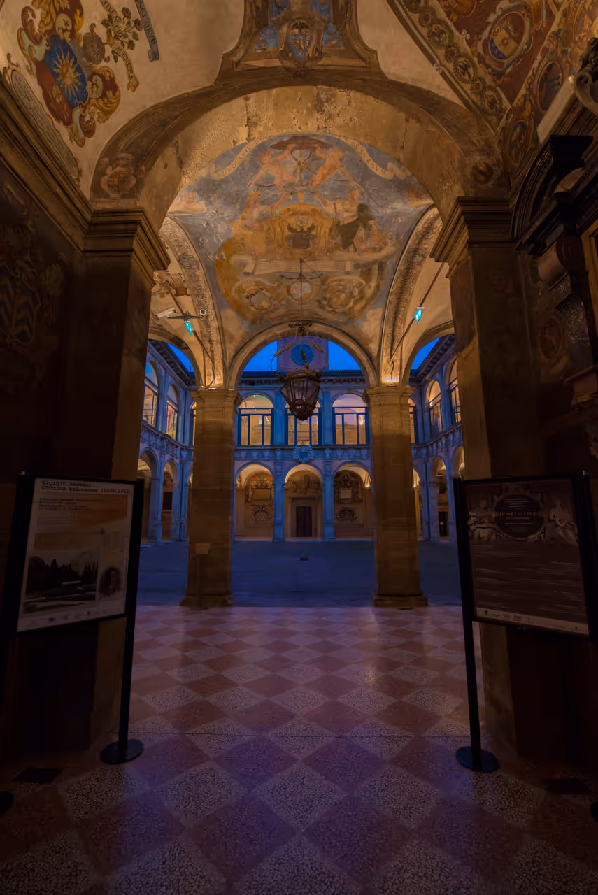Archiginnasio of in Bologna
