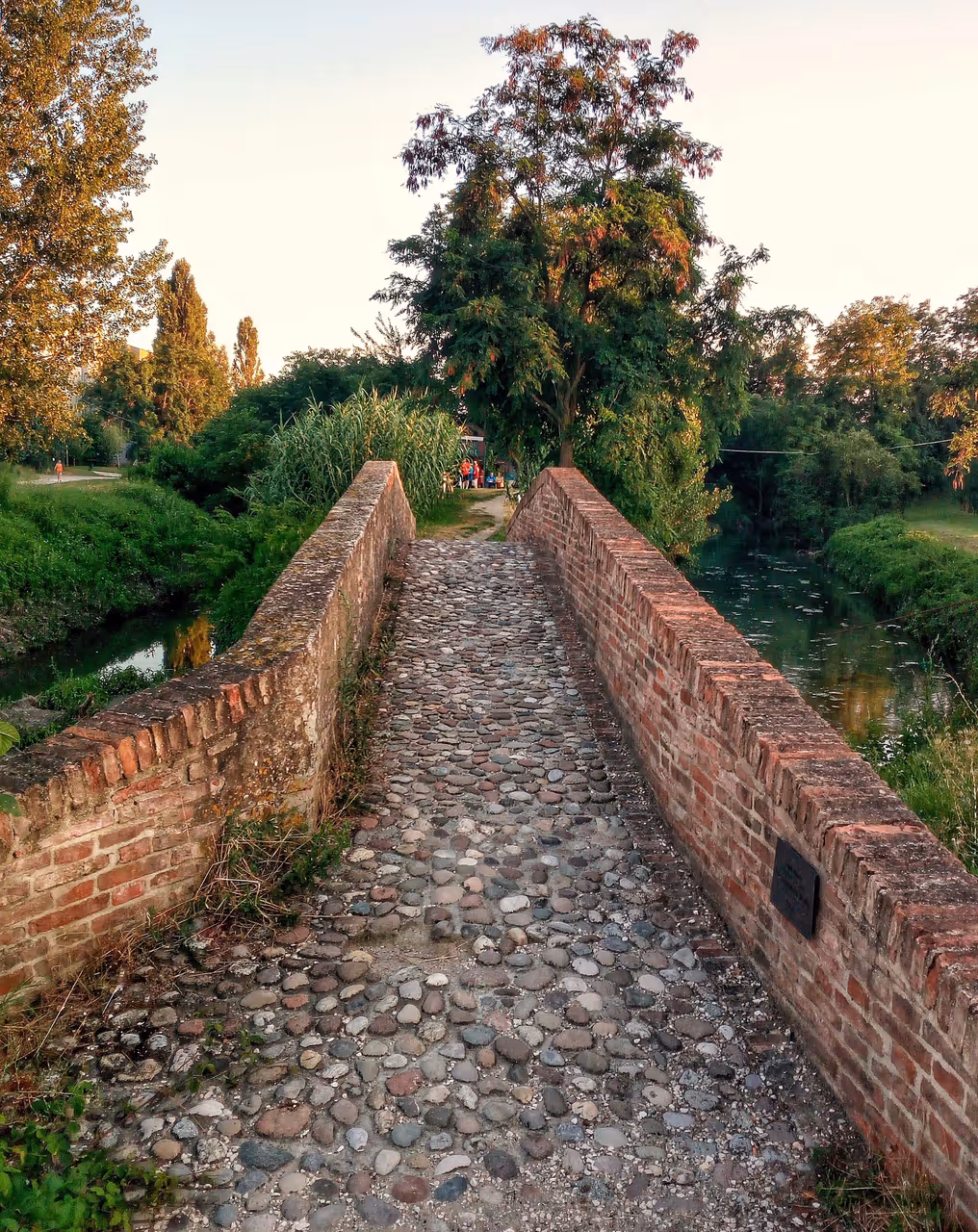 The navile canal path cycling in Bologna