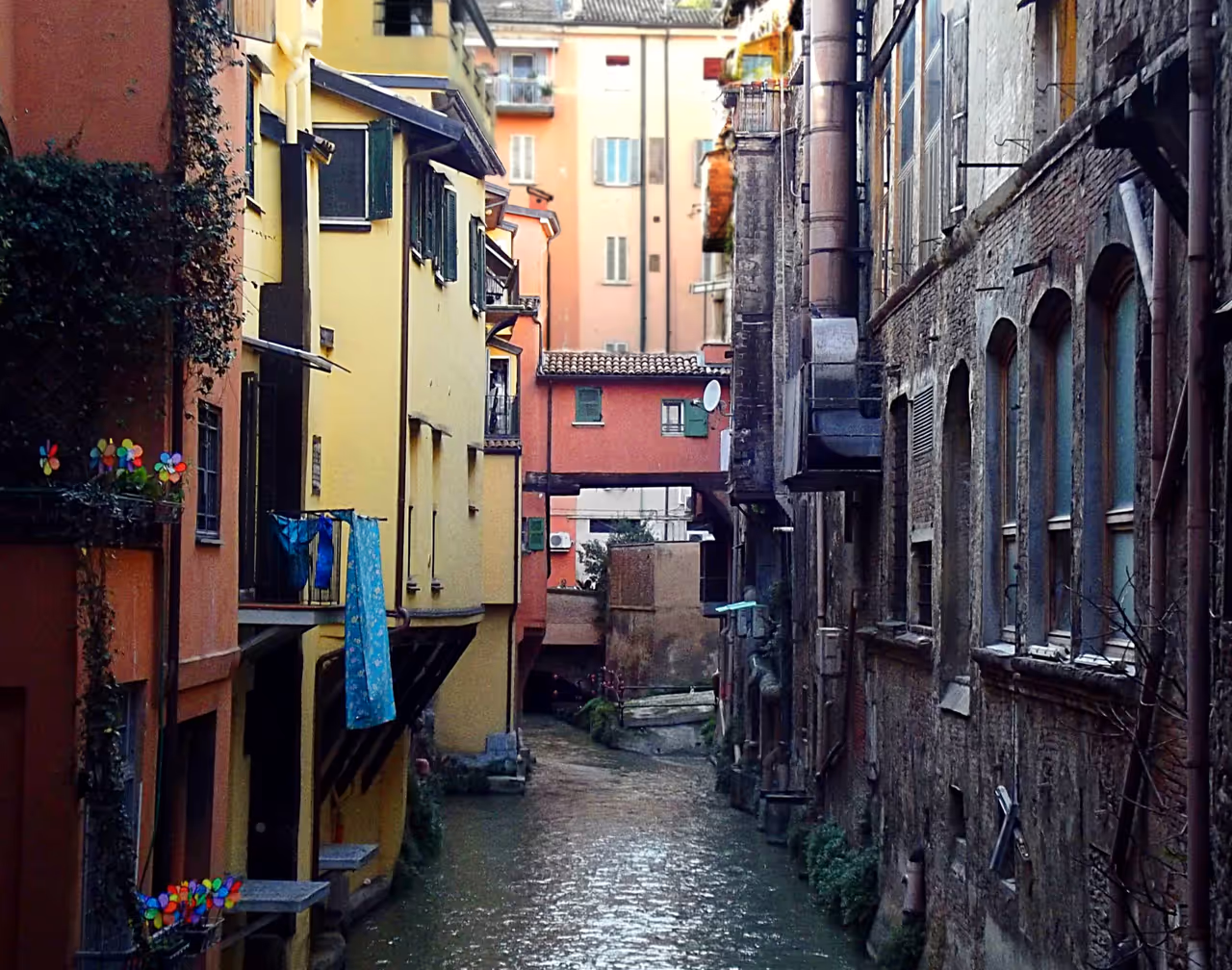 Little venice window in Bologna