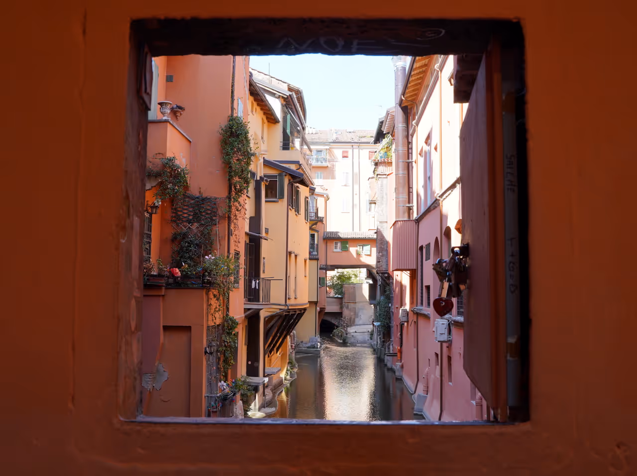 Little venice window in Bologna
