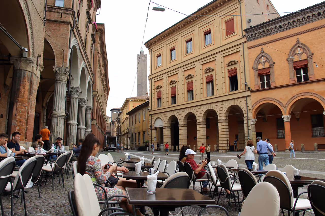 Saint stephen square in Bologna