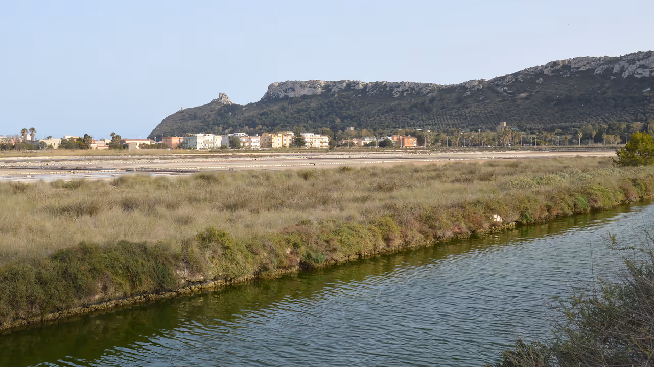 Cycling the flamingo lagoons in Cagliari