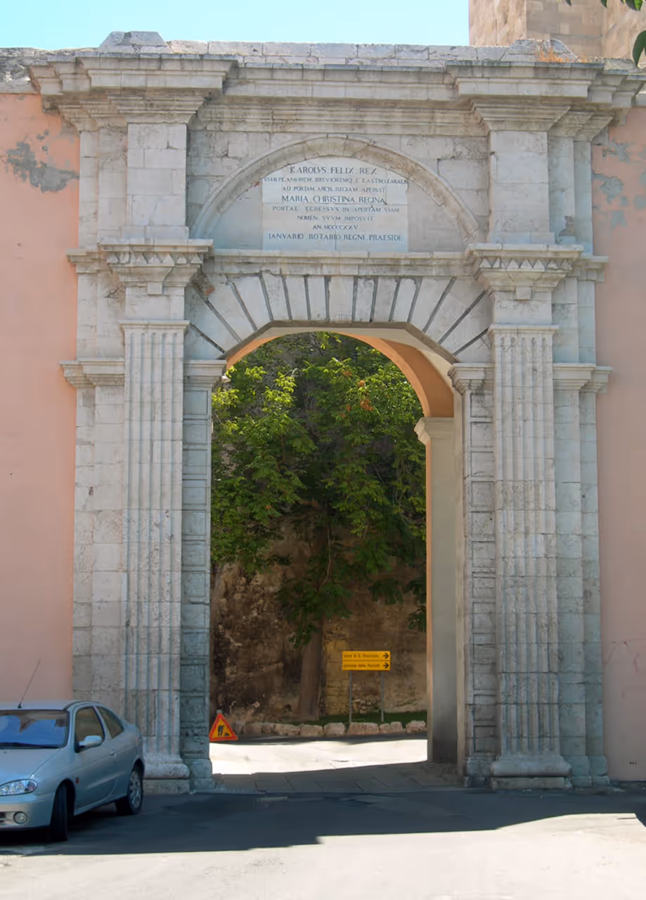 Cristina gate in Cagliari