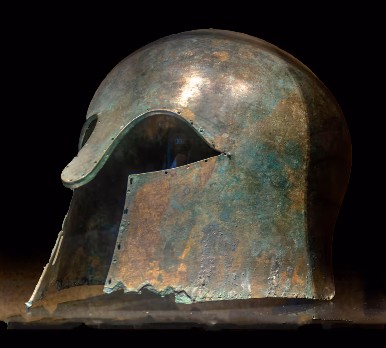 Phoenician helmet dating from the 8th century BC, Cagliari
