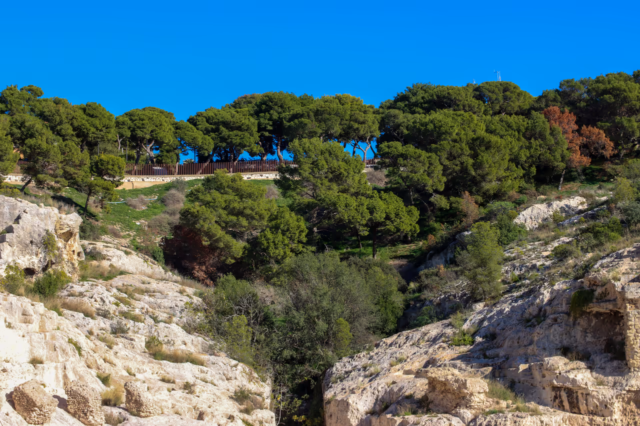 Roman amphitheatre of in Cagliari
