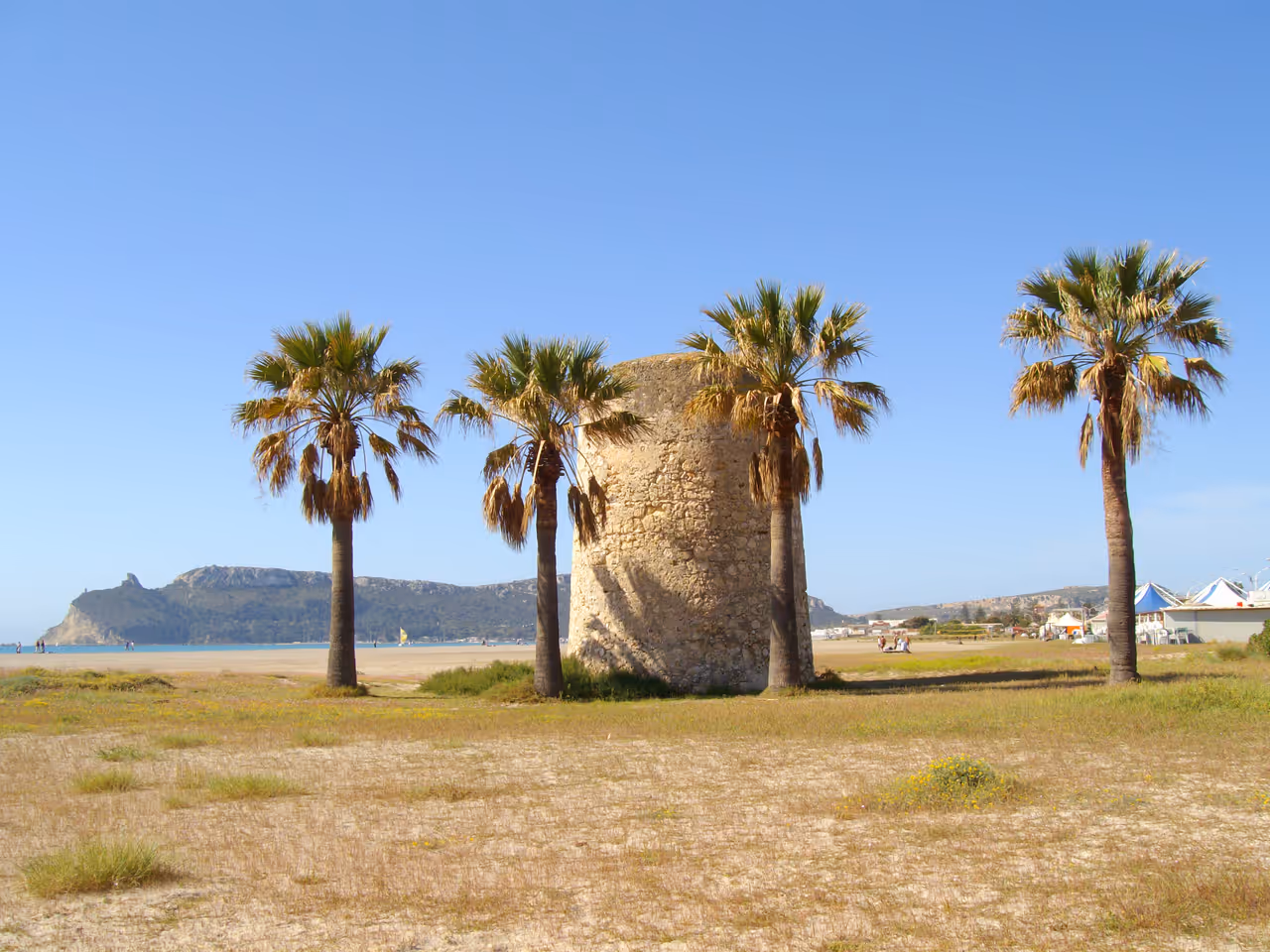 Spanish Tower of Mezza Spiaggia, on Poetto Beach, Cagliari