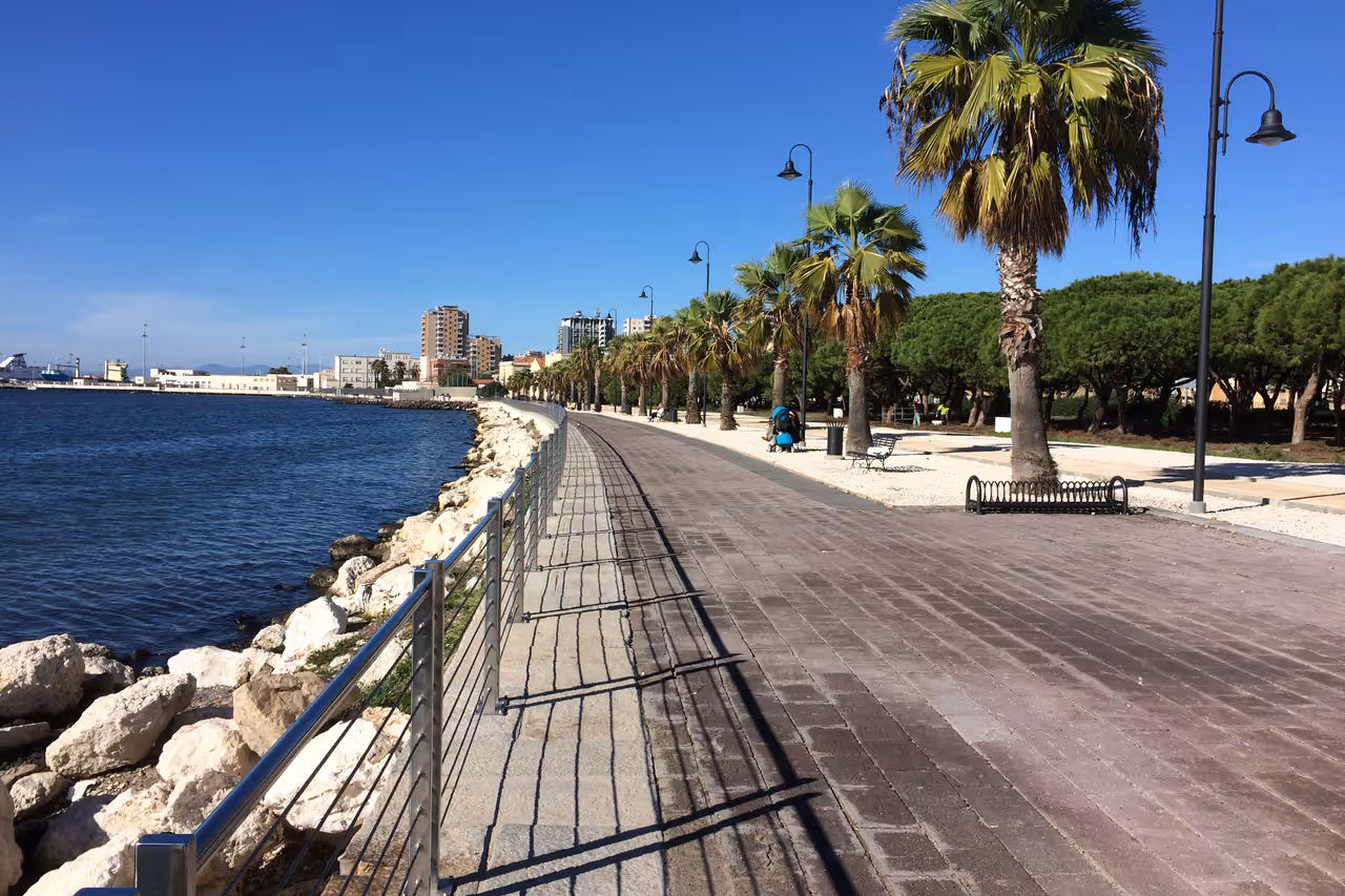 Coastal lighthouse ride cycling in Cagliari