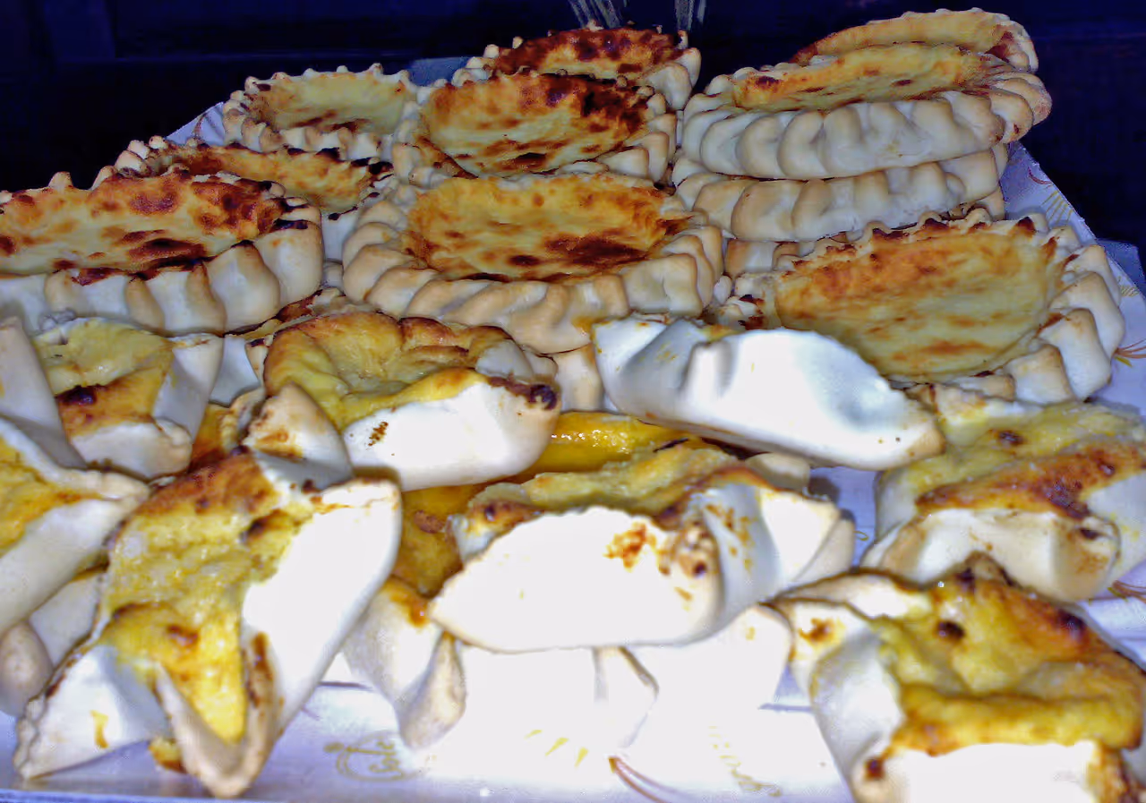 Saffron ricotta tartlets food in Cagliari