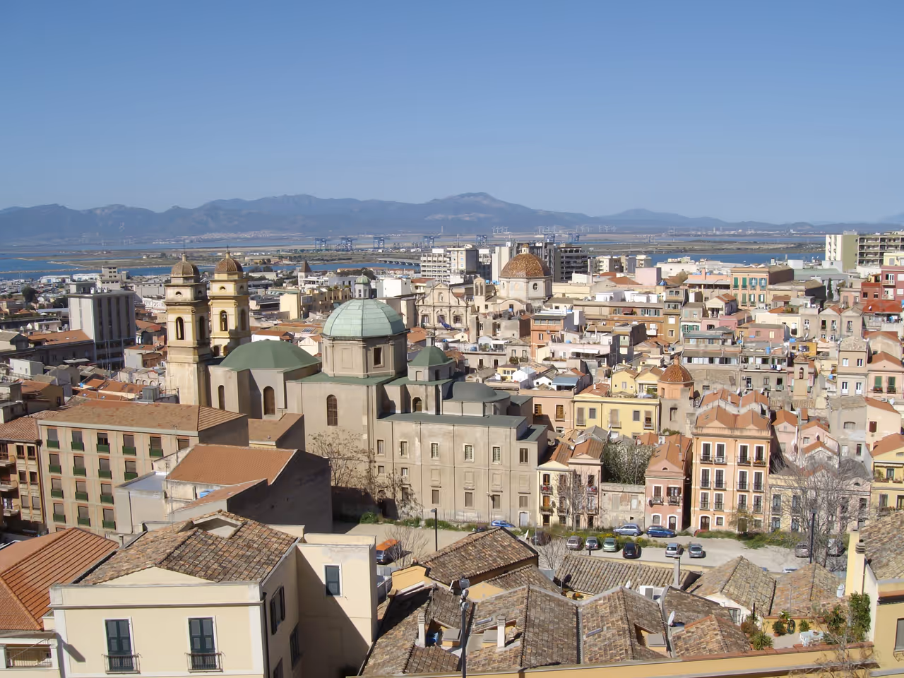 View from Bastion of the holy cross in Cagliari
